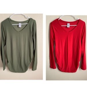 Long Sleeved Maternity Tees